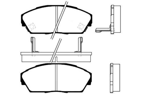 KAVO PARTS Комплект тормозных колодок, дисковый тормоз BP-2021